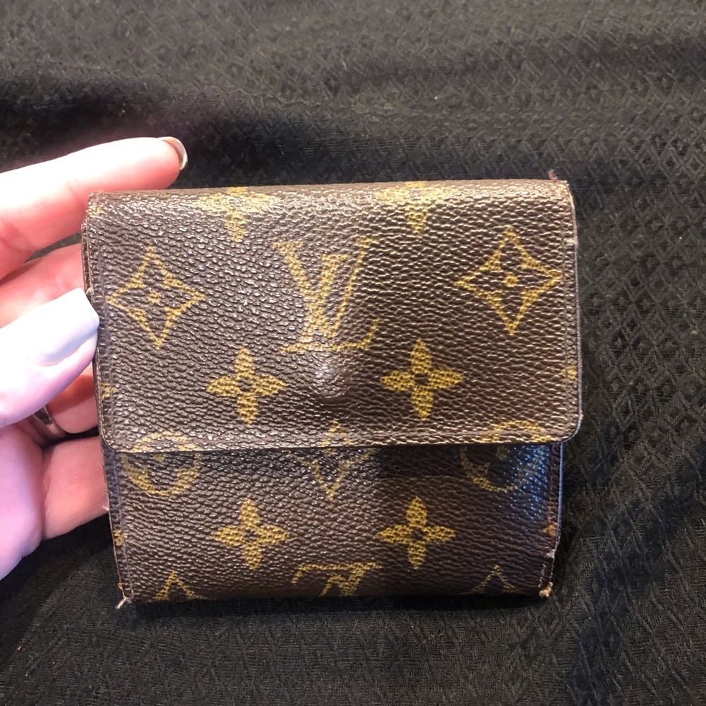 Louis Vuitton brown double opening wallet